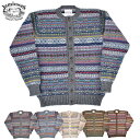 JAMIESON'S(ジャミーソンズ)【MADE IN ENGLAND】 FAIRISLE CREW NECK BUTTON CARDIGAN(イギリス製 フェアアイル柄 ボ…