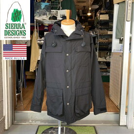 SIERRA DESIGNS(シェラデザイン)【MADE IN U.S.A.】 MOUNTAIN PARKA(アメリカ製 マウンテンパーカ) 60/40(ロクヨンクロス) BLACK/BLACK