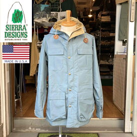SIERRA DESIGNS(シェラデザイン)【MADE IN U.S.A.】 MOUNTAIN PARKA(アメリカ製 マウンテンパーカ) 60/40(ロクヨンクロス) BLUE STONE/VINTAGE TAN