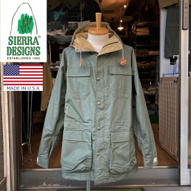 SIERRA DESIGNS(シェラデザイン)【MADE IN U.S.A.】 MOUNTAIN PARKA(アメリカ製 マウンテンパーカ) 60/40(ロクヨンクロス) SAGE/VINTAGE TAN