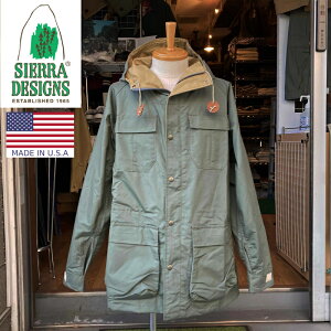 SIERRA DESIGNS(�V�F���f�U�C��)�yMADE IN U.S.A.�z MOUNTAIN PARKA(�A�����J�� �}�E���e���p�[�J) 60/40(���N�����N���X) SAGE/VINTAGE TAN