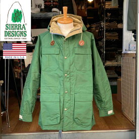 SIERRA DESIGNS(シェラデザイン)【MADE IN U.S.A.】 MOUNTAIN PARKA(アメリカ製 マウンテンパーカ) 60/40(ロクヨンクロス) GREEN/VINTAGE TAN