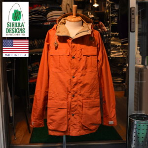 SIERRA DESIGNS(�V�F���f�U�C��)�yMADE IN U.S.A.�z MOUNTAIN PARKA(�A�����J�� �}�E���e���p�[�J) 60/40(���N�����N���X) ORANGE/VINTAGE TAN