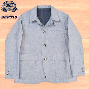 BARNSTORMER(�o�[���X�g�[�}�[) SEPTIS�ʒ� CHAMBRAY JACKET(�V�����u���[�W���P�b�g) 3202J (077)INDIGO