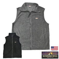 SUNRISE MILL(サンライズミル)【MADE IN U.S.A】 ZIP FLEECE VEST(アメリカ製 ジップ フリース ベスト)