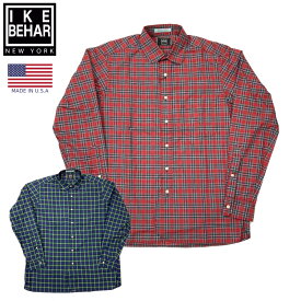 IKE BEHAR(アイク ベーハー) L/S ROUND COLLAR SHIRTS(長袖ラウンドカラーシャツ) TARTAN CHECK(タータンチェック) BROAD (GARLAND / ガーランド製)