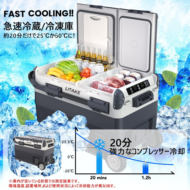 楽天市場】「1年保証」冷蔵庫 車載 ポータブル冷蔵庫 30L/40L/50L -20 