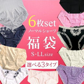 福袋 2024 【6組 選べる3タイプ】S-LL★福袋 ショーツ 下着 レディース セット ショーツ レディース 福袋 2024 下着セット 福袋 下着 福袋 6点セット