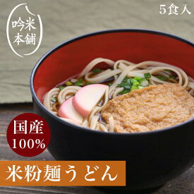 【麺のみ】 米粉 麺 うどん 日本のお米からつくった「お米屋さんの米粉うどん」5食入(1食130g) 送料無料【小麦粉不使用】グルテンフリー 【39ショップ対応】