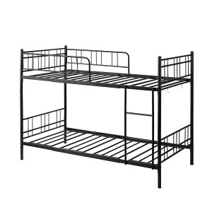 【新品】 ブラック 二段ベッド 子供ベッド 子供部屋二段ベッド 2段ベッド パイプベッド パイプ 金属製