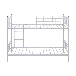 【新品】 ホワイト 二段ベッド 子供ベッド 子供部屋二段ベッド 2段ベッド パイプベッド パイプ 金属製