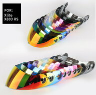 【送料無料】オートバイヘルメットシールド ミラーX-803 RS 共用シールド おしゃれ 13色選択 REVO 取付簡…