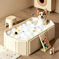 折りたたみプール 空気入れ不要 すぐ使える プール ビニール 水遊び 子供用 家庭用 ペット用コンパクト収…