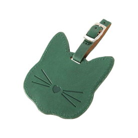 ネコ 猫 ネームタグ ネームプレート PUレザーネームタグ 荷物タグ ラゲージタグ スーツケース ネーム トラベル