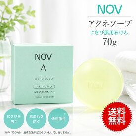 【送料無料】NOV ノブ A アクネソープ 70g 常盤薬品工業 国内正規品 洗顔フォーム 石鹸 医薬部外品 にきび肌用 大人ニキビ 思春期ニキビ ニキビ予防 にきび肌用石鹸 プレゼント