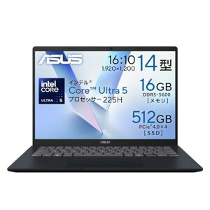 ASUS�m�[�g�p�\�R��Vivobook14X1407CA14�C���`�C���e��CoreUltra5225H������16GBSSD512GBWindows11�o�b�e���[�쓮9.3���ԏd��1.54kgWi-Fi6