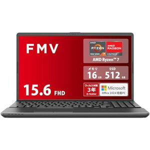 FMV�x�m�ʃm�[�g�p�\�R��NoteAWA1-K2(MSOffice2024/Win11/15.6�^/AMDRyzen7/16GB/SSD512GB/�X�[�p�[�}���`�h���C�u)FMVWK2A175_AZ