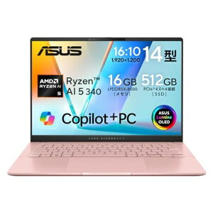 ASUS�m�[�g�p�\�R��VivobookS14M5406KA14�C���`AMDRyzenAI5340������16GBSSD512GBWindows11�d��1.3kgWi-Fi6EType-C���d�Ή��L�@EL�p�l������