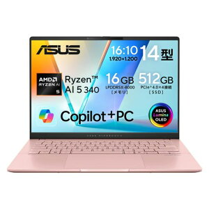 ASUS�m�[�g�p�\�R��VivobookS14M5406KA14�C���`AMDRyzenAI5340������16GBSSD512GBWindows11�d��1.3kgWi-Fi6EType-C���d�Ή��L�@EL�p�l������