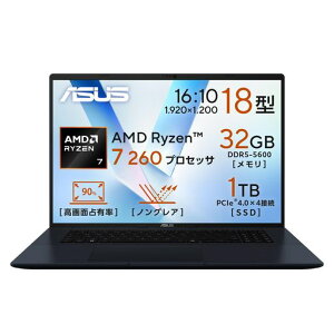 ASUSm[gp\RVivobook18M1807HA18C`AMDRyzen726032GBSSD1TBWindows11d2.6kgWi-Fi6WebJType-CdΉPCGame