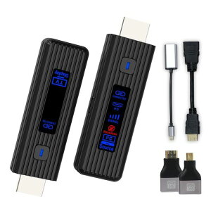 WINTEN ���C�����XHDMI �f�B�X�v���C�A�_�v�^ ����M�@�Z�b�g ���{�Z�K�F�؎擾 �]�������ő�50m �ȒP�ڑ� �t���Z�b�g �ϊ��A�_�v�^�[(USB-C,miniHDMI,microHDMI) 1080P �t��HD