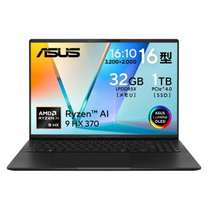 ASUSm[gp\RVivobookS16M5606WA16^AMDRyzenAI9HX37032GBSSD1TBWindows11dʖ1.5kgWi-Fi6EType-CdΉL@ELpl