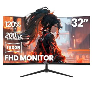 CRUA32�C���`�Q�[�~���O���j�^�[�p��200Hz�t��HD1080pVA�p�l��PC���j�^�[120%sRGB16:91800R�E���g�����C�h�f�B�X�v���C�u���[���C�g�y���X�Β����L������p�Ǌ|���Ή�