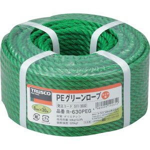 TRUSCO(�g���X�R)PE�O���[�����[�v��6mmx30m3�Ń^�C�vR-630PEG