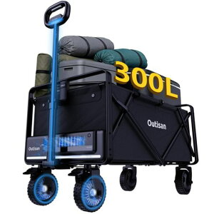 Outisan�d���L�����[���S���L�����[�J�[�g��e��300L�ω׏d150kg�܂肽���ݎ��o�b�e���[�t�h����^�^�C����e��135Wh�������q���X�}�[�g�ϑ��y�ʃL�����v�h�Ј����z���@�މ^���A�E�g�h�ABBQ�c