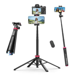 Ulanzi MT-44B �X�}�z�O�r �J�����O�r �����J�� �Ў� 150cm ���B��_ �l�r 2in1�X�}�z�N���b�v�f�U�C�� �X�}�z�ƃJ�����ꏏ�B�e 7�i�L�k �{�[���_�� 360°��] �y�� �����R���t�� �R�[���h�V���[�c