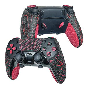 PS5 DualSense Edge�p�R���g���[���[�O���b�v SHADOW BOOLT�� �h���E���w�e�N�X�`���[�E�z�����H �J�b�g�ς݃O���b�v�e�[�v(�u���b�N&���b�h�A�A�b�v�O���[�h��2.0)