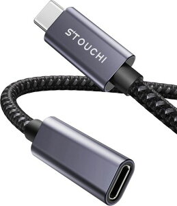 StouchiUSBType-C�����P�[�u��0.5M�yPD100W/5A�}���[�d�E10Gbps�����]���E4K@60Hz�f���o�́zUSB3.2Gen2/Thunderbolt3�Ή��o����Type-C�I�X-���X�A���~����