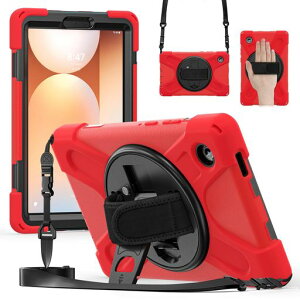 �yNINKI�zGalaxy Tab A11 �P�[�X �x���g�t�� �X�^���h�@�\ �V�����_�[�X�g���b�v TPU+PU �V���R�� �^�u���b�g�P�[�X �t���{�f�B �ϏՌ� ����h�~ �X�N���b�`�h�~ Tab A11 �p �ی�J�o�[(���b�h)