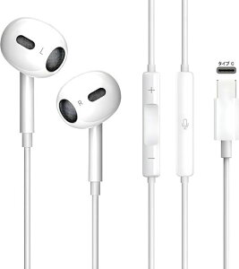 �^�C�vC�L���C���z��/Type-C�C���z���L��HiFi�d�ቹ�N���A�ʘb�l�ԍH�w�̉��K������iPhone16/15/Android/iPad���@��Ή��J�i���^�y�ʗ��ݖh�~�x���[�������R��&�}�C�N�����t��