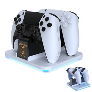 PS5�p �R���g���[���[ �[�d �X�^���h�y�V�o��-�d�ʌ����zLwuckbarrt �v���X�e5�p����ƃR���g���[ ���[�[ �d�� �[�d���[�X�^���h 2�䓯���[�d RGB���C�g���� 3A�}���[ �d �ߏ[ �d�ی� �J�X�^��L�c