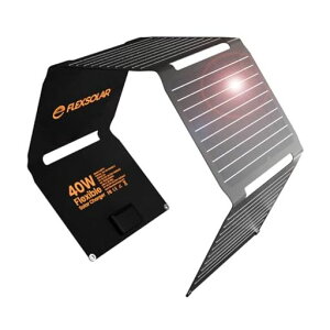 Flexsolar40W�\�[���[�p�l�����^USB-C/USB-A/DC�o�̓\�[���[�[�d��`���[�W���[�܂��ݎ����^���y�ʑ��z���p�l���h���h�o�n�k�ЊQ��d�΍�L�����v�A�E�g�h�APhone/Pad/Android/LG�Ή�