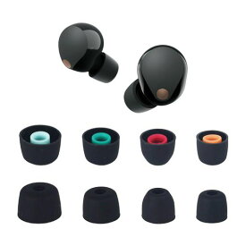 umvowuxa4ペアforSonyWF-1000XM5/WF-1000XM4用交換用イヤーピースシリコン製4サイズXS/S/M/L(ブラック)