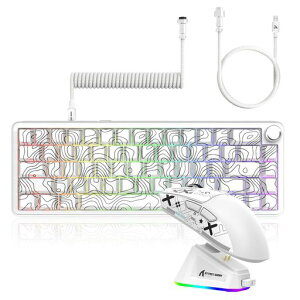 ATTACK SHARK X65PRO HE�����Q�[�~���O�L�[�{�[�h&X11���C�����X�}�E�X