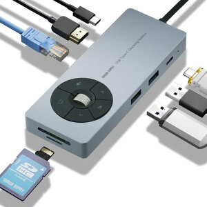 T_CNgType-ChbLOXe[VuʁvuĐ~vufONOFFvȂ6{^tHDMI4K/PD100W/USB-C/SDmicroSD/Type-Ax2/LANP[u20cm8in15Gbps