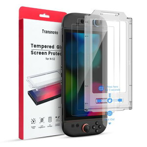 TRANSNOVO�y2��+��p�K�C�h�g�t���zSwitch2�Ή��ی��ʃK���X�t�B����2025�j���e���h�[�X�C�b�`2�p�����K���X9H�d�x�����x�^�b�`�v���ȑΉ��\��t���K�C�h�t���C�A�E�L�Y�h�~���ϋv��������