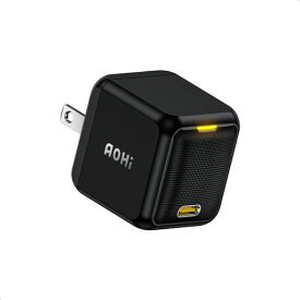 AOHI65W充電器Type-C【Gan+搭載(超小型・高効率充電・過熱防止)/PDPPS/PSE認証/充電ステータスライト】MacBookproiPhoneAndroidSamsungGalaxyipadAirPods