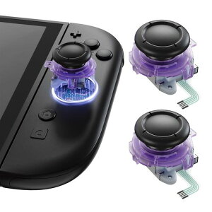 eXtremeRate Nintendo Switch 2 Joy-Con�ɑΉ��p����3D�W���C�X�e�B�b�N�AJoy-Con 2���E�R���g���[���[�Ή��A�i���O�X�e�B�b�N �T���X�e�B�b�N�A�C���H��t�� �}���`�J���[�y�N���A�p�[�v���z