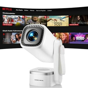 KOSCHEAL�v���W�F�N�^�[�ƒ�p�����^�y2026�N�V�^�œ_&������`�␳�zAndroidTV14.0���ړ���Hi-Fi�X�s�[�J�[350�C���`����4K�Ή��Z�������e���P�xWi-Fi6Bluetooth5.4270°��]