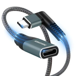 Thsucords USB C �����P�[�u�� 0.1M Type C 90�x���p�����R�[�h USB 3.2 (20Gbps) �I�X - ���X MacBook Pro�ADell XPS�A�m�[�g�p�\�R��