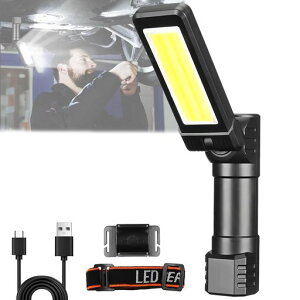 LED��Ɠ�COB���C�g���[�N���C�g���^1��2��1000lm���P�x�܂��ݎ�USB�[�d���}�O�l�b�g�t��180°�����\4�̓_�����[�h�S���o���h�t��IPX5�h���y�ʑ��@�\�Ԃ̏C����ԍ�ƃA�E�g�h�A��d�h�c