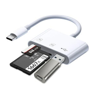 SDJ[h[_[Type-c3in1USB3.0/SD/TFϊA_v^OTG@\J[_[ݒsvof[^]J[_[^CvCX}z/MacBook/PC/Galaxy/Android/Type-CȂǋ@ɓKp