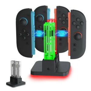 Switch 2�p �W���C�R���p �[�d�X�^���h �V�� Joy con�p �[�d�\ AriKroii �y�V�o�� - �V��Joy con�p �[�d�Ή��z JoyCon 2�p�R���g���[���[�[ �d �Ή� 4�䓯���[ �d�\ �X�C�b�`2�p �R���g���[���[ �[�d