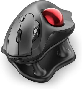 Nulea �g���b�N�{�[���}�E�X ���C�����X �`���g�X�^���h�t�� Bluetooth/2.4G/USB 3�䓯���ڑ� �[�d�� 4�i�KDPI �l�ԍH�w �e�w���� �E���� 6�{�^�� �i��/�߂�{�^������ PC/�m�[�g/Windows/Mac/iPad�Ή�