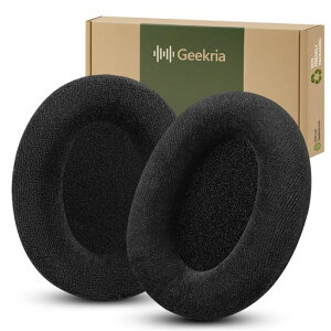 Geekria �C���[�p�b�h Comfort �݊��� �p�b�h �[���n�C�U�[ Sennheiser HD598, HD598SE, HD598CS, HD599 �w�b�h�z���ɑΉ� �C���p�b�h/�C���[�N�b�V����/�C���[�J�b�v �x���A (�u���b�N)