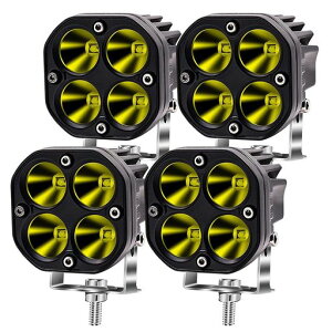 AolingLED��Ɠ����[�N���C�g�C�G���[led���C�g��Ɠ����[�N���C�g��4LED�⏕�t�H�O���C�g�����ԗp�ԊO���g���N�^�[��Ɠ����݌���q�ɏƖ���ʐ���12V24V4����(�A���o�[)